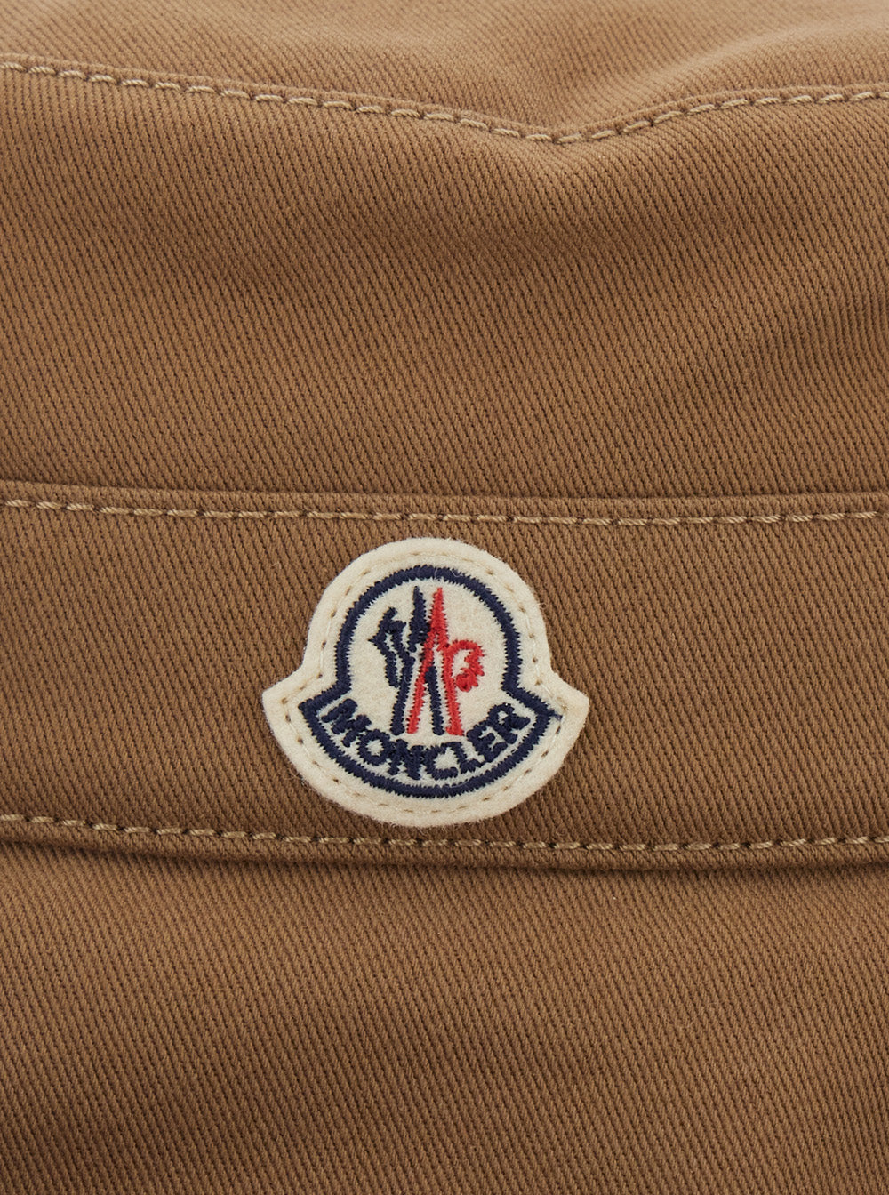 Moncler Women Brown Bucket Hat With Front Logo Patch And Drawstring In Cotton For Women MONCLER
