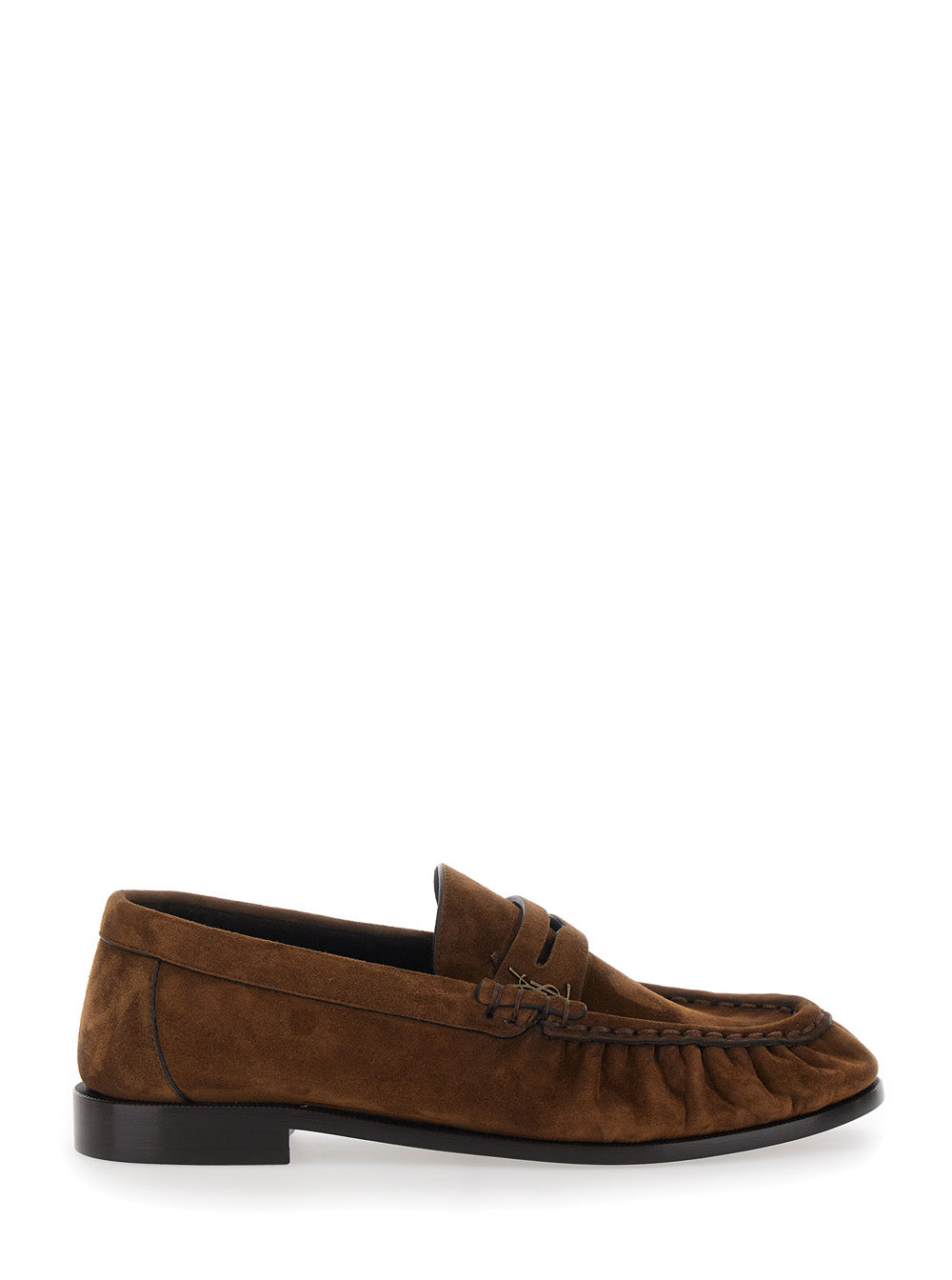 Saint Laurent Women Brown Loafers 'Le Loafer 15' With Rounded Toe In  Leather For Women SAINT LAURENT