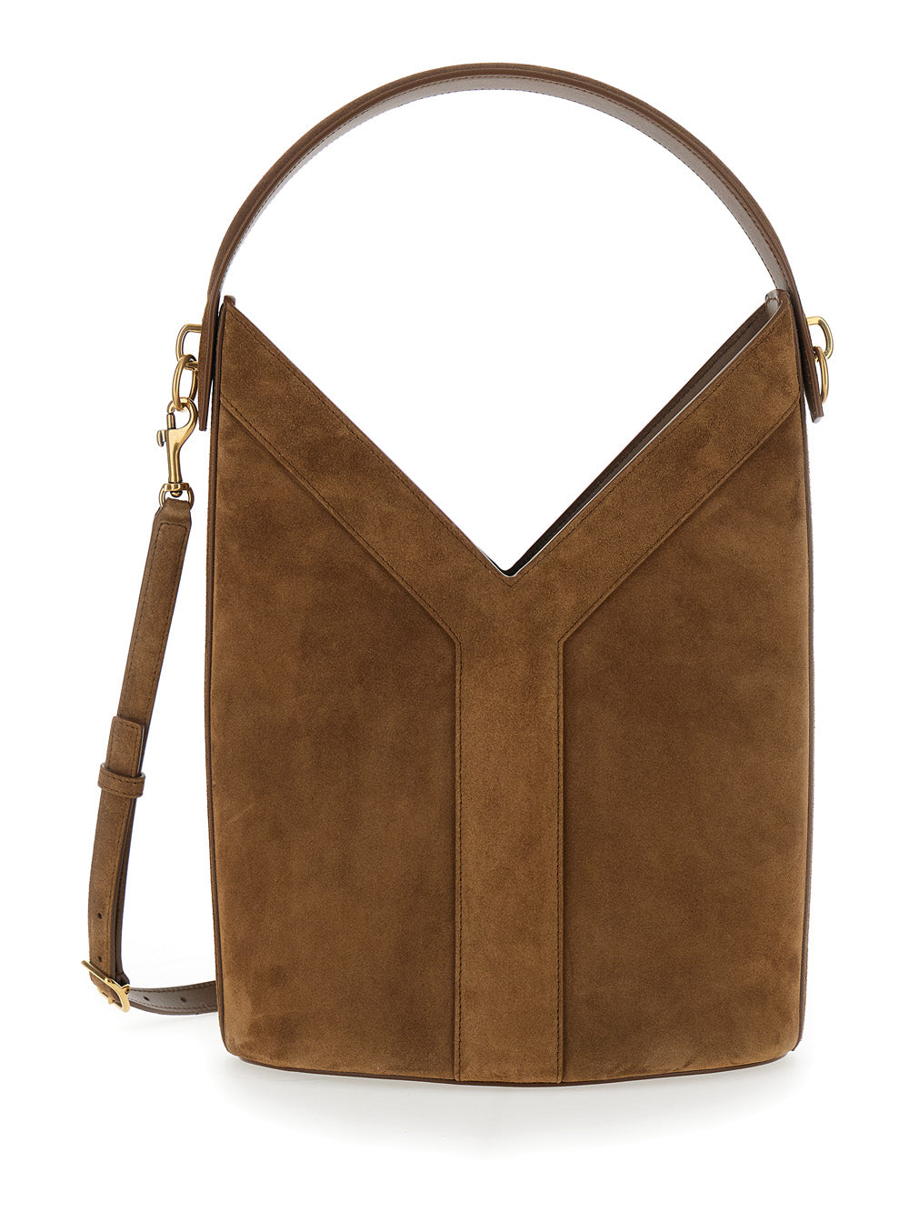 Saint Laurent Women Ysl Bo Y Long Bucket Light Suede SAINT LAURENT