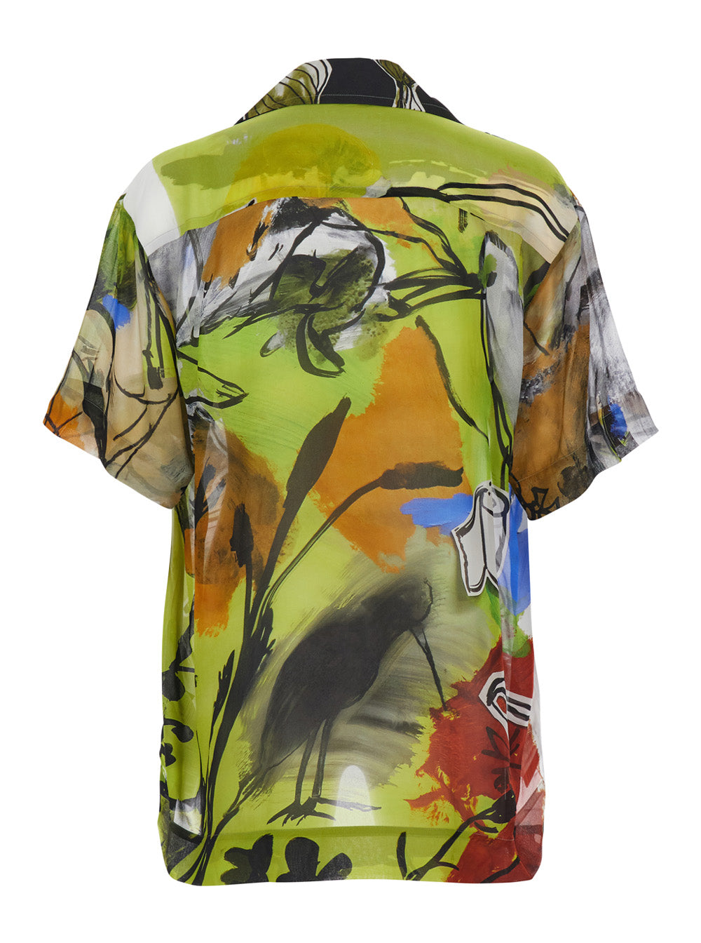 Vivienne Westwood Men Multicolor Long-Sleeved Shirt With Camp Collar And All-Over Graphic Print In Viscose Man VIVIENNE WESTWOOD
