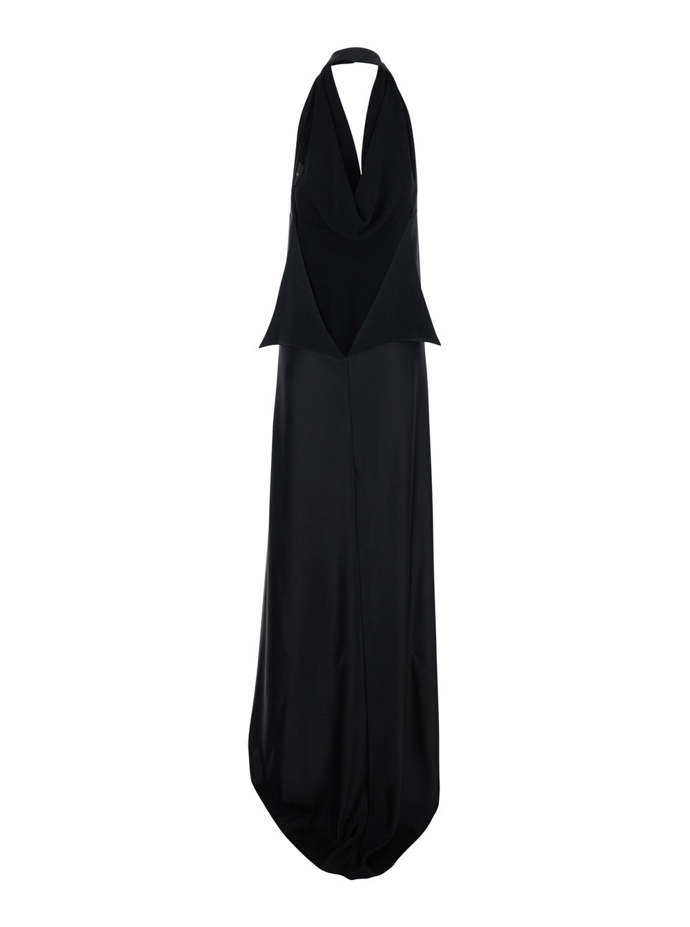 Leplain Women Black Long Dress With Halterneck And Open Back In Fabric Woman LEPLAIN