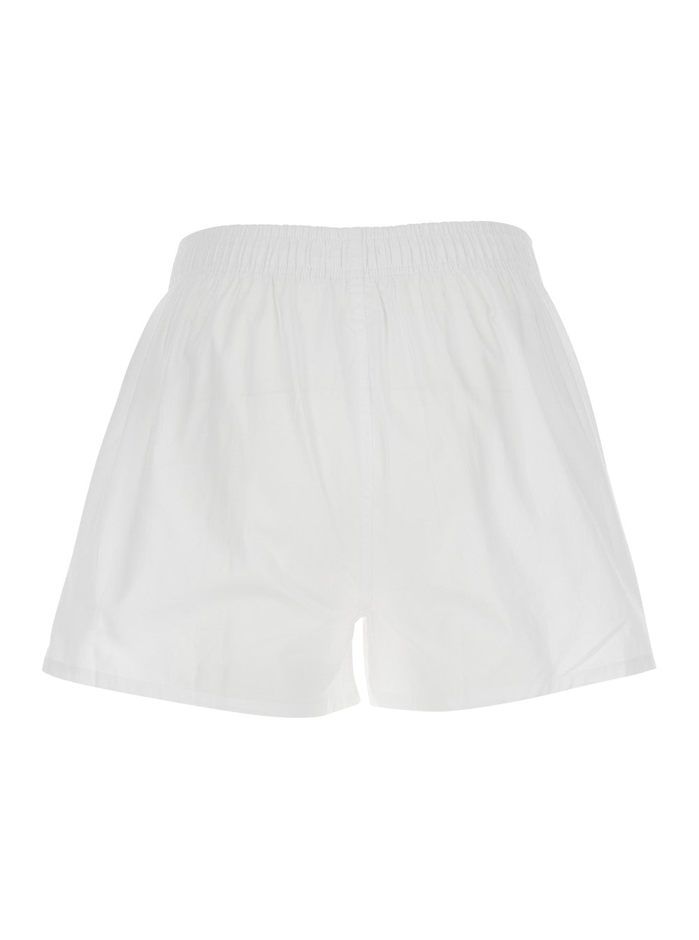 Ami Paris Men White Shorts With Elasticated Waist And Adc Logo On The Front In Cotton For Men AMI PARIS
