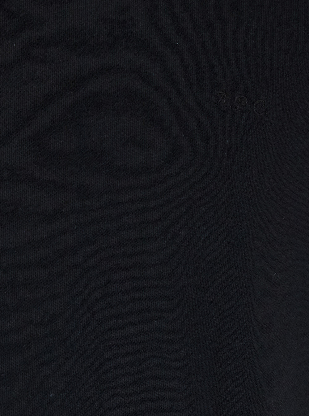 A.P.C. Men Black Crew Neck T-Shirt With Contrasting Details On The Neck And Sleeves In Cotton And Linen Blend Man A.P.C.