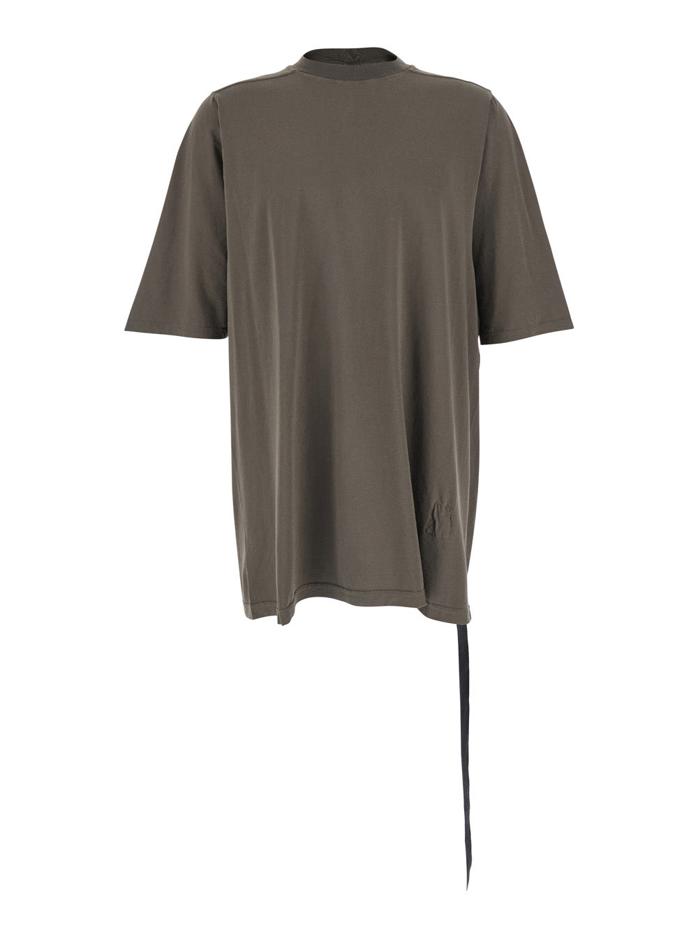 Drkshdw Men Gray Crew Neck T-Shirt With Raised Collar For Men DRKSHDW