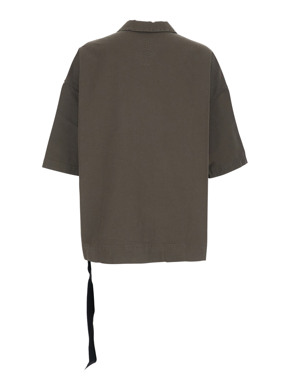 Drkshdw Men Grey 'Magnum Tommy' Short-Sleeved Button-Up Shirt In Cotton Man DRKSHDW