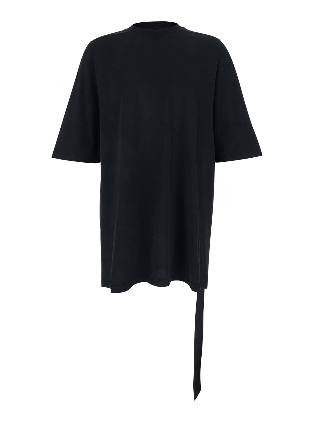 Drkshdw Men Black Crew Neck T-Shirt With Raised Collar In Cotton Man DRKSHDW