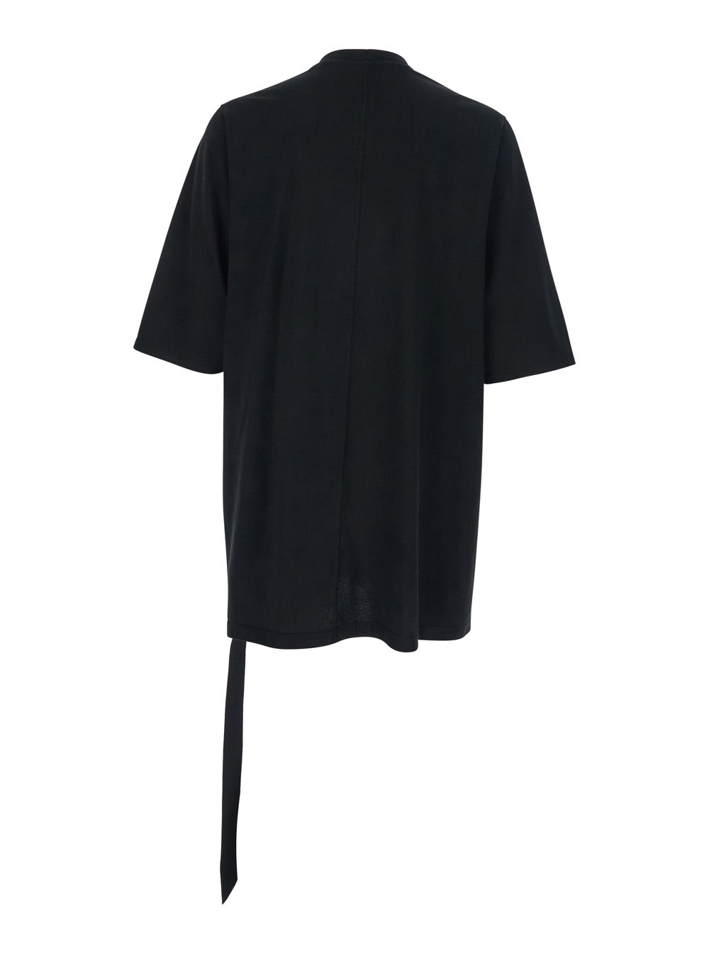 Drkshdw Men Black Crew Neck T-Shirt With Raised Collar In Cotton Man DRKSHDW