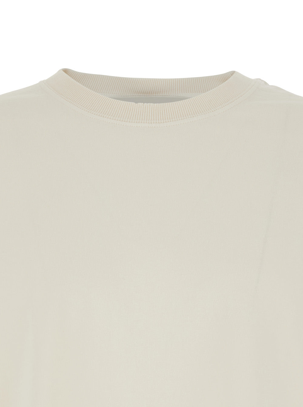 Golden Goose Men White Crew Neck T-Shirt With Maxi Logo On The Back In Cotton Man GOLDEN GOOSE