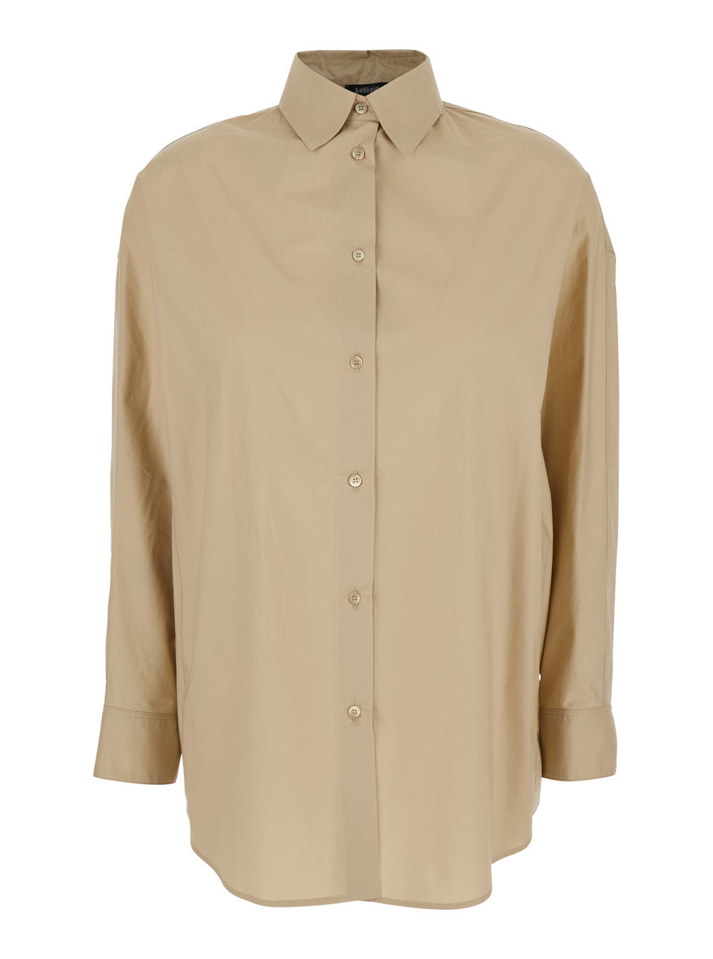 Leplain Women Beige Shirt With Classic Collar And Long Sleeves In Cotton For Men LEPLAIN