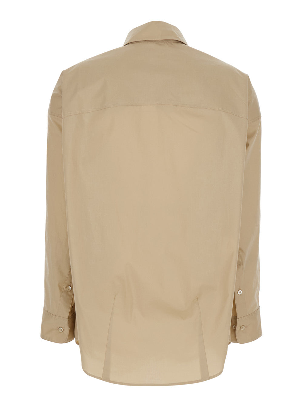 Leplain Women Beige Shirt With Classic Collar And Long Sleeves In Cotton For Men LEPLAIN