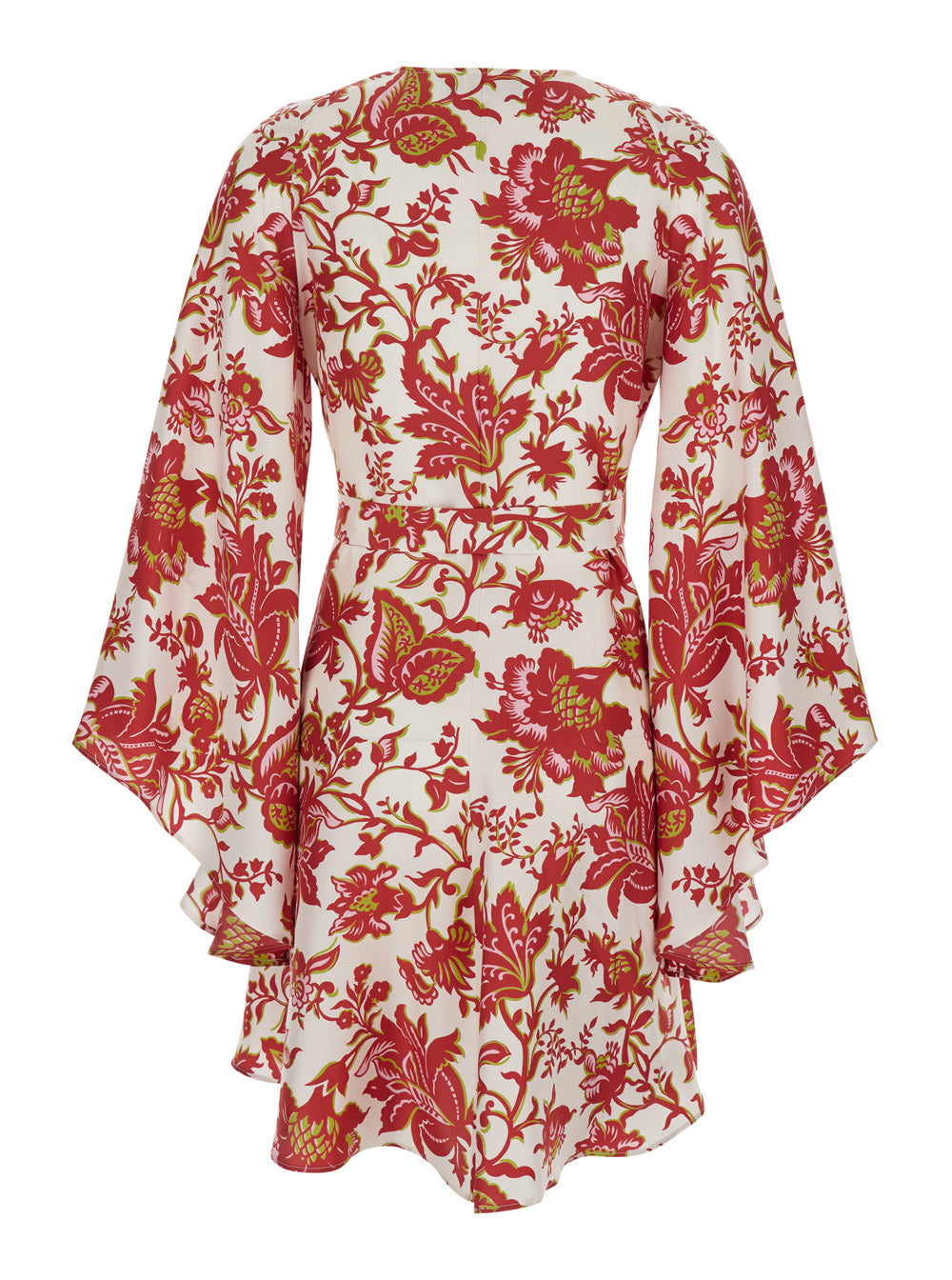 Etro Women Multicolor Dress With V-Neck And Waist Knot In Silk Women ETRO