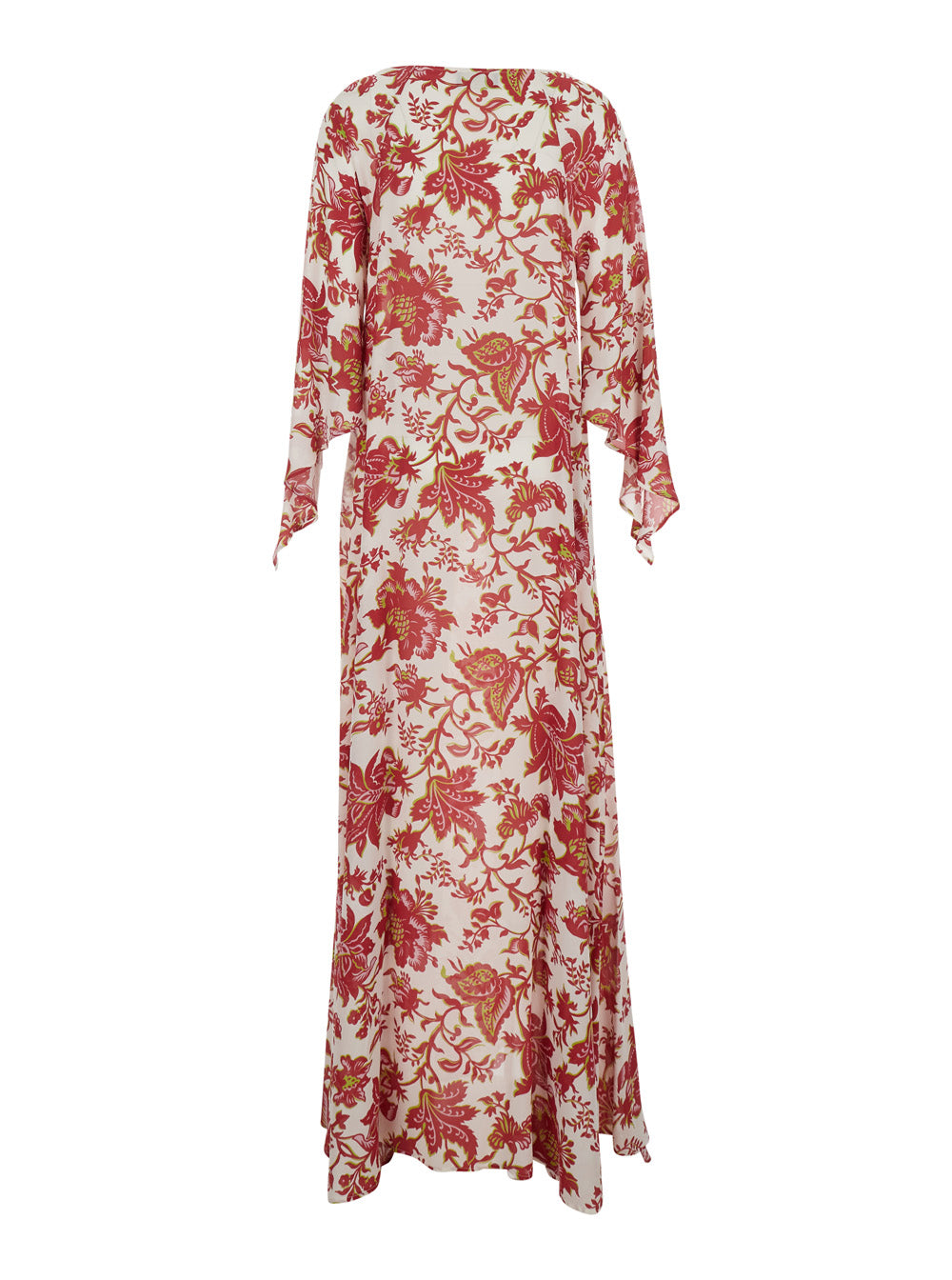 Etro Women Orange Long Dress With Floral Print In Viscose For Women ETRO
