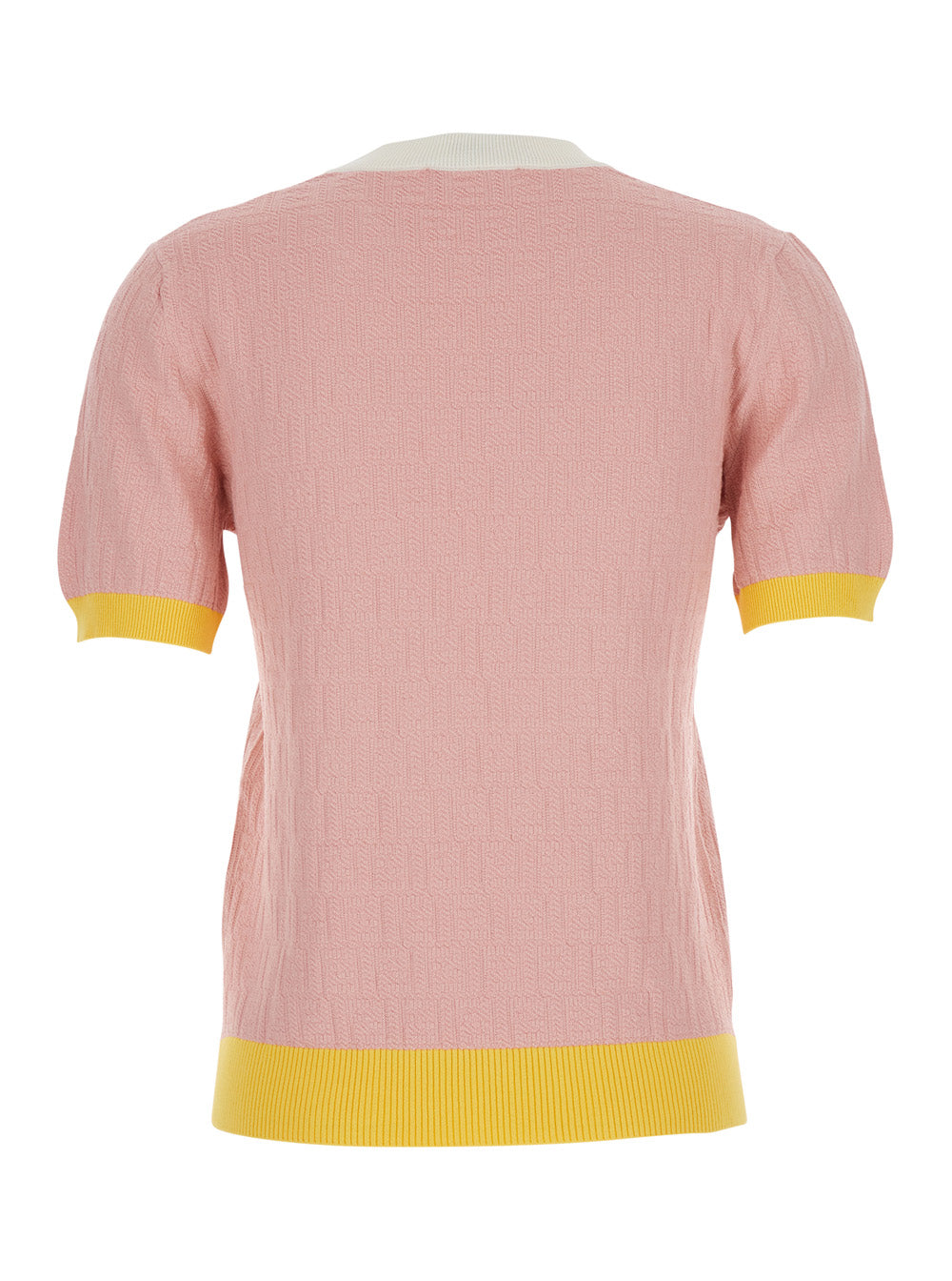 Fendi Women Color Block Ff Short Sleeves Tee FENDI
