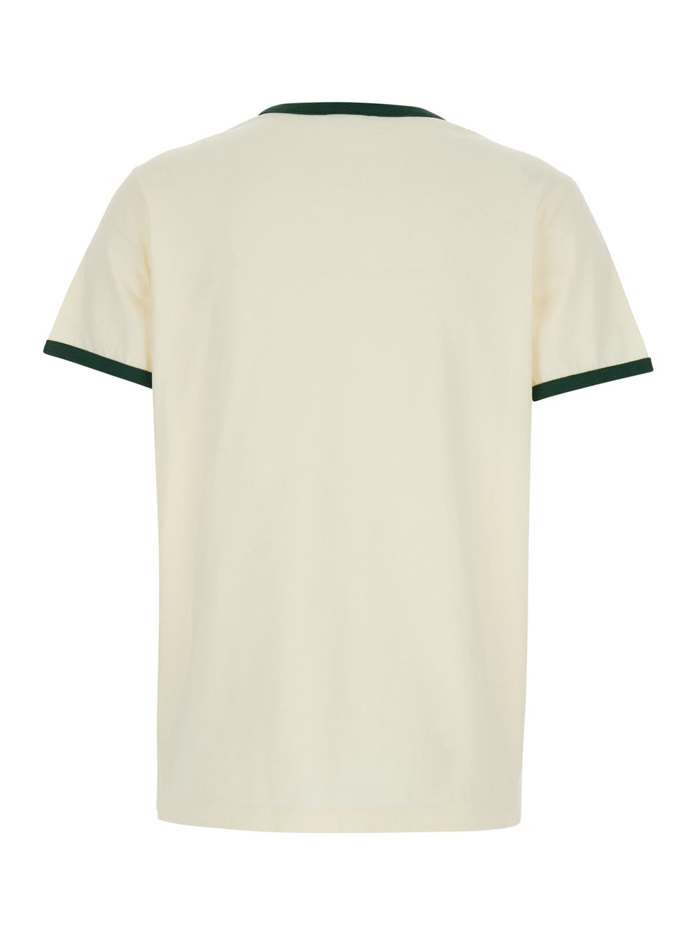 Moncler Women White Cotton T-Shirt With Logo Printed On The Front For Women MONCLER