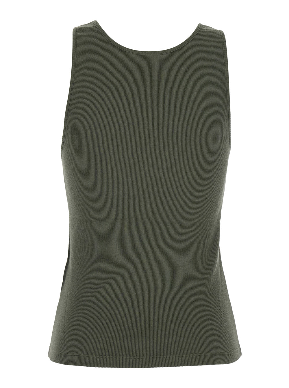 Saint Laurent Women Debardeur Broderie Jersey Green Cotton Top For Women SAINT LAURENT