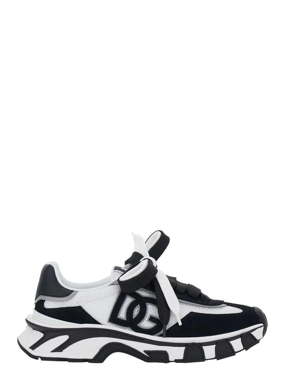 Dolce & Gabbana Men Black Sneakers 'Dg Coutryroad' With Contrasting Details. Rubber Sole. In Leather. Men. DOLCE & GABBANA