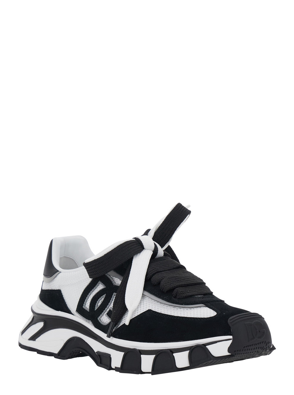 Dolce & Gabbana Men Black Sneakers 'Dg Coutryroad' With Contrasting Details. Rubber Sole. In Leather. Men. DOLCE & GABBANA