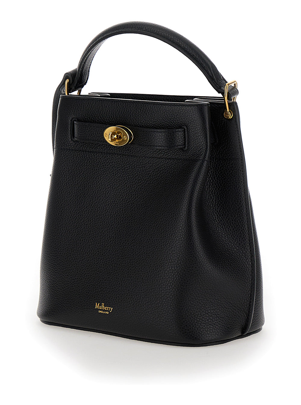 Mulberry Women 'Islington Bucket' Black Handbag With Adjustable And Removable Shoulder Strap In Leather For Women MULBERRY