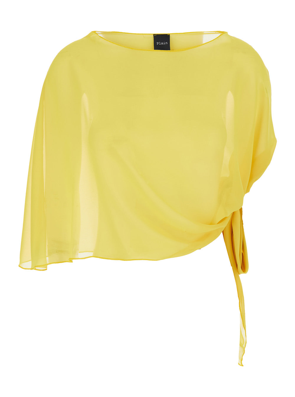 Leplain Women Yellow Stole With Side Knot In Tech Fabric Woman LEPLAIN