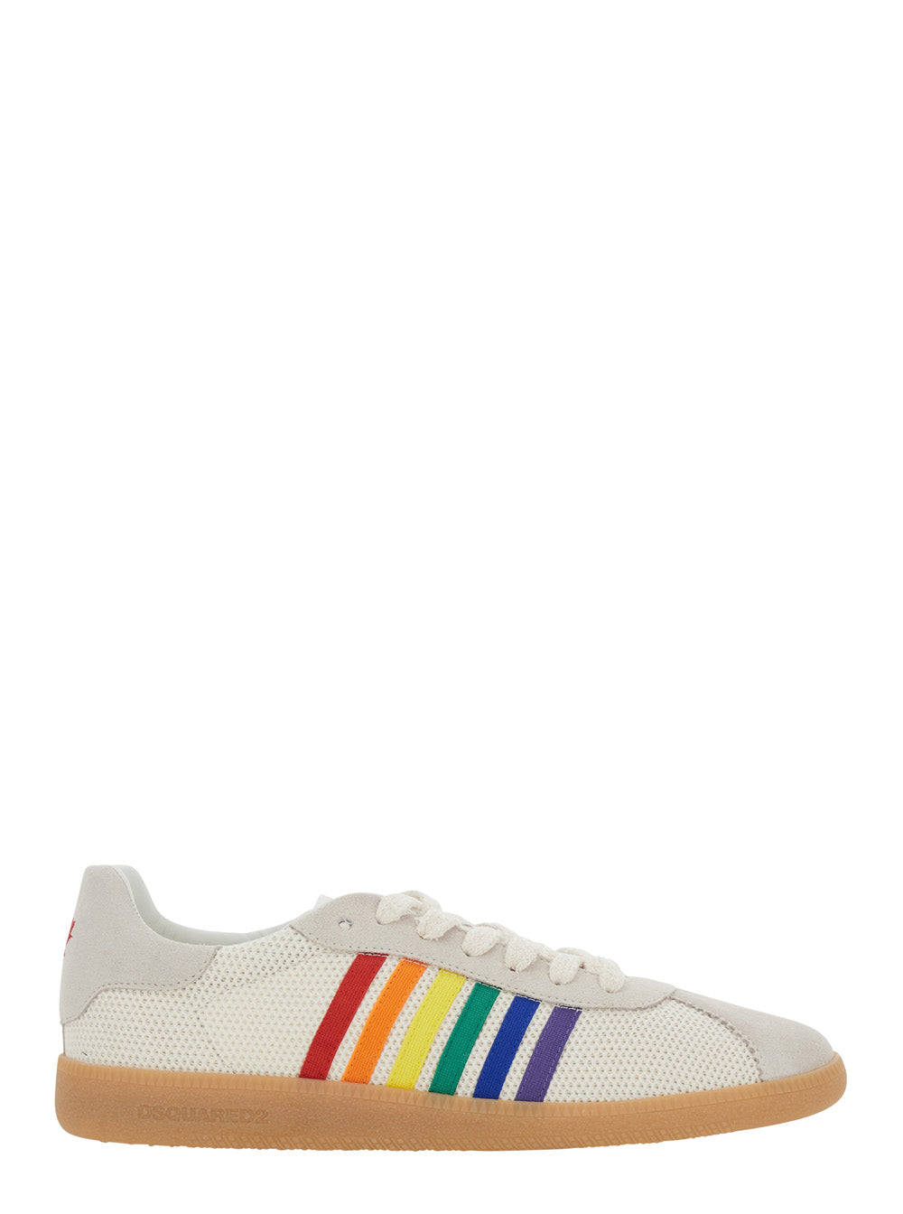 Dsquared2 Men Sneakers - Crosta+Tessuto+Nylon - Bianco+Multicolor DSQUARED2