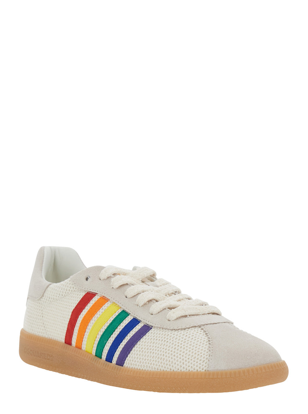 Dsquared2 Men Sneakers - Crosta+Tessuto+Nylon - Bianco+Multicolor DSQUARED2