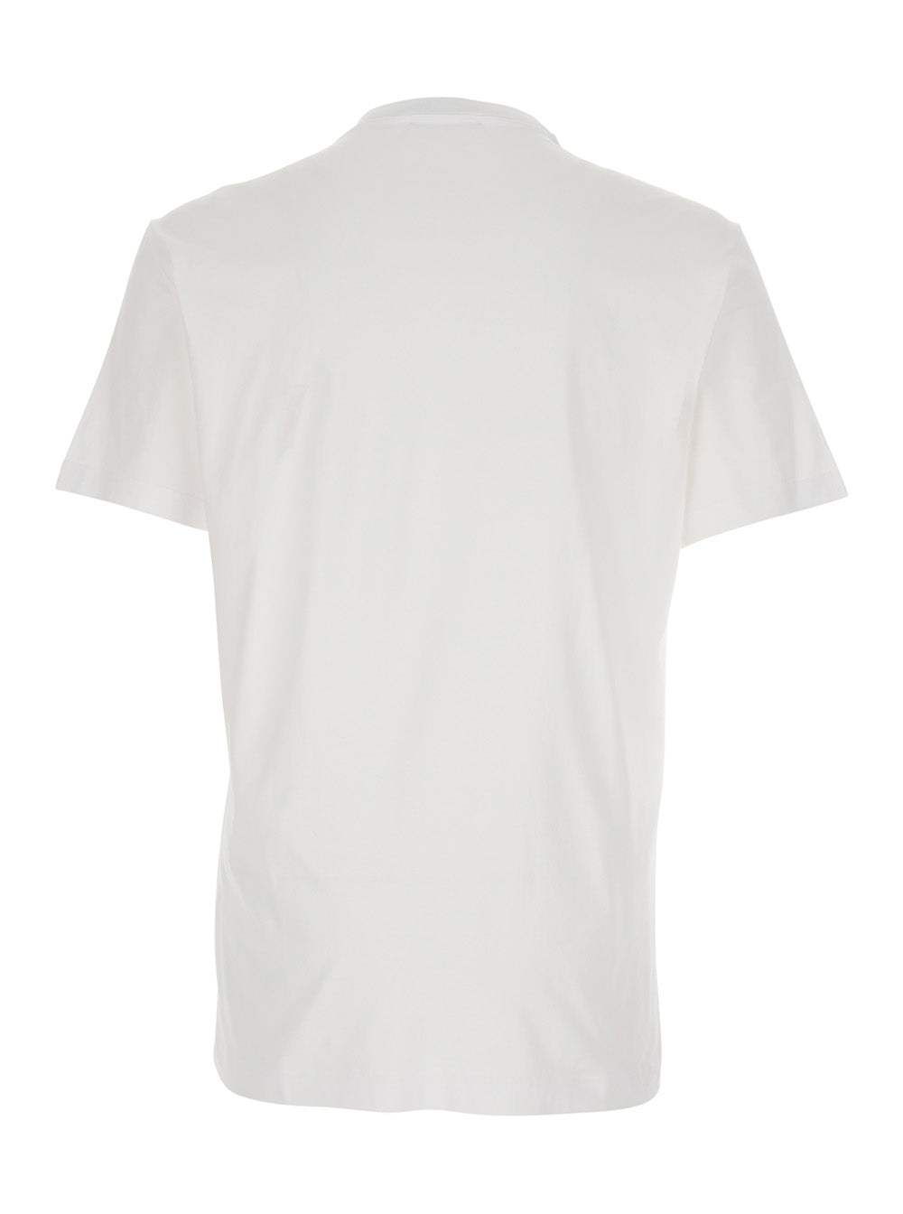 Dolce & Gabbana Men White T-Shirt With Logo On The Front In Cotton For Men DOLCE & GABBANA