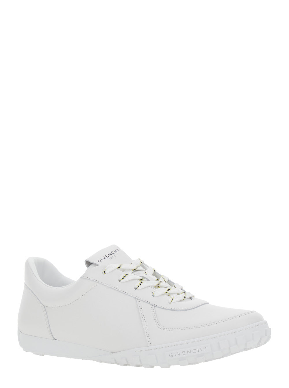 Givenchy Men 'Glide' White Sneaker With Logo Lettering On The Tongue And Heel In Leather For Men GIVENCHY
