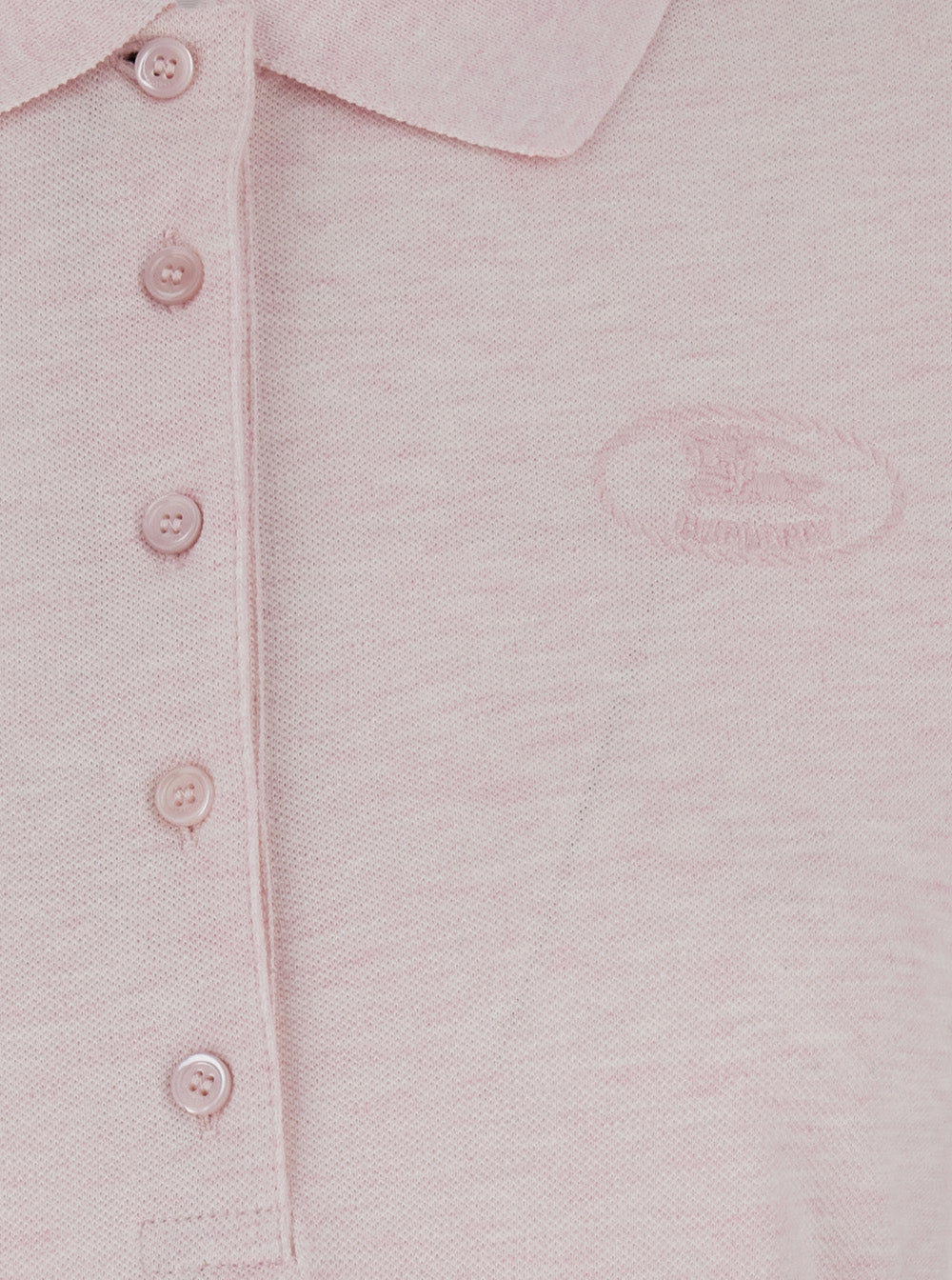 Burberry Women Pink Dress With Polo Collar And Front Logo In Cotton For Women BURBERRY
