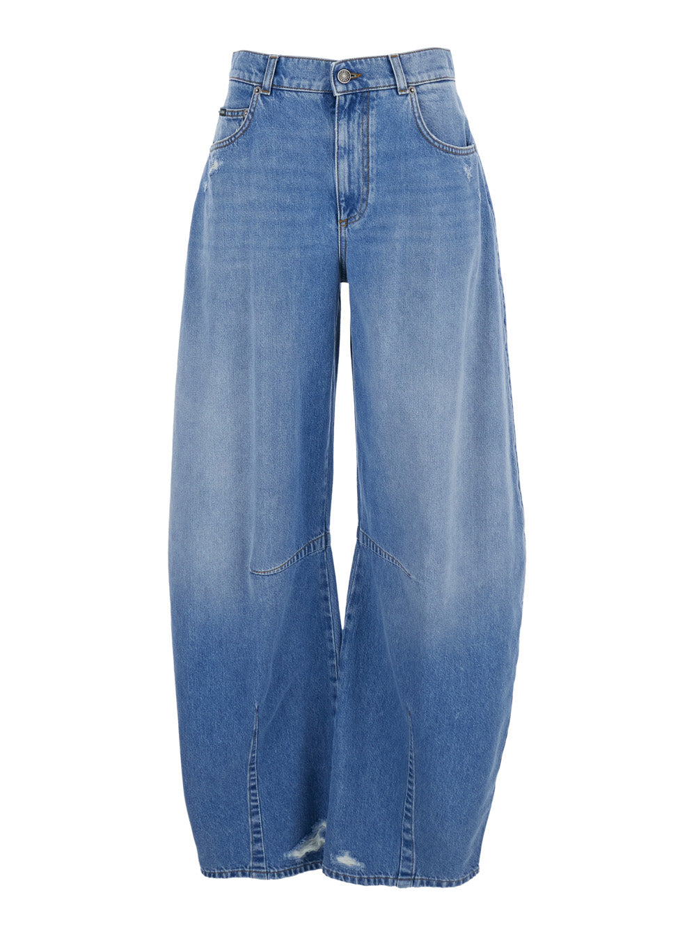 Dolce & Gabbana Women Blue Five-Pocket Balloon Effect Jeans In Denim For Women DOLCE & GABBANA