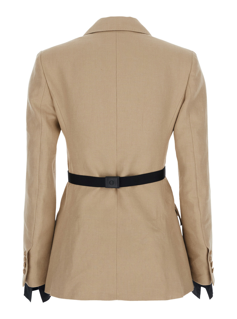 Max Mara Women Mxsfionda Beige Linen Jacket With Front Closure For Women MAX MARA