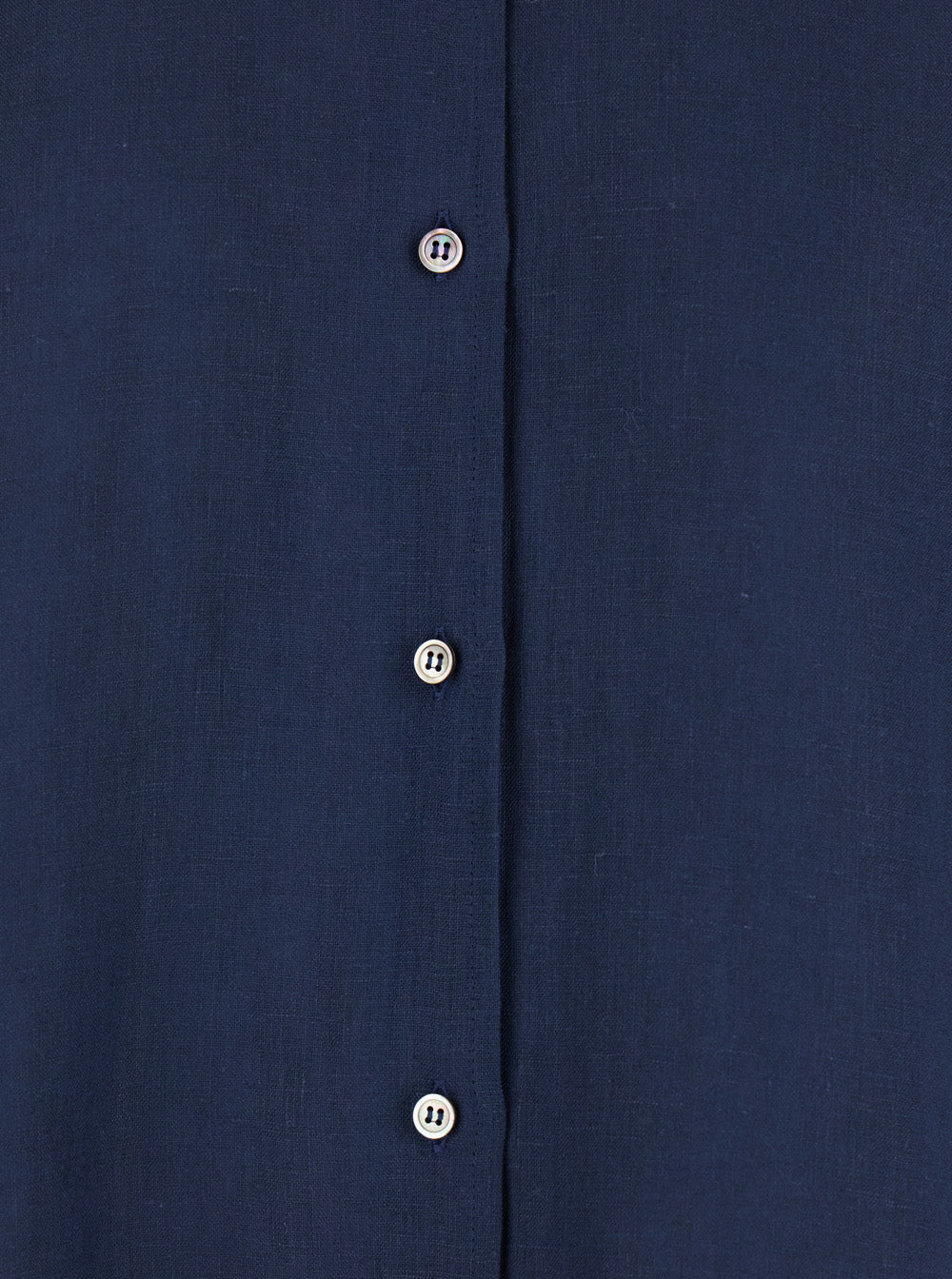 Leplain Women Blue Shirt With Classic Collar And Long Sleeves In Linen For Women LEPLAIN