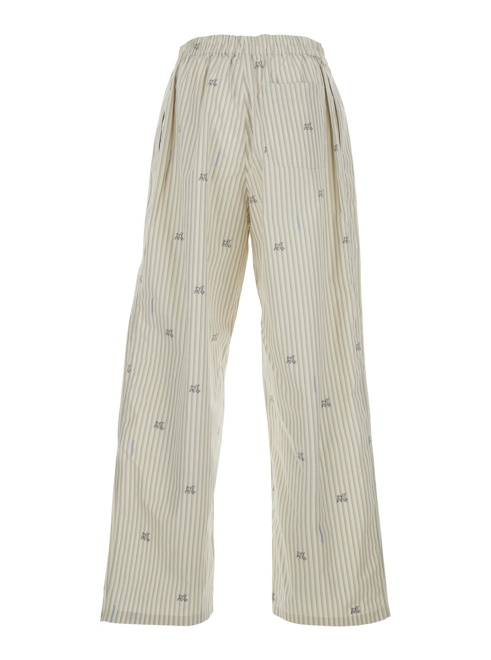 Jacquemus Men Beige Pants With Elasticated Waist And Striped Design In Cotton Man JACQUEMUS