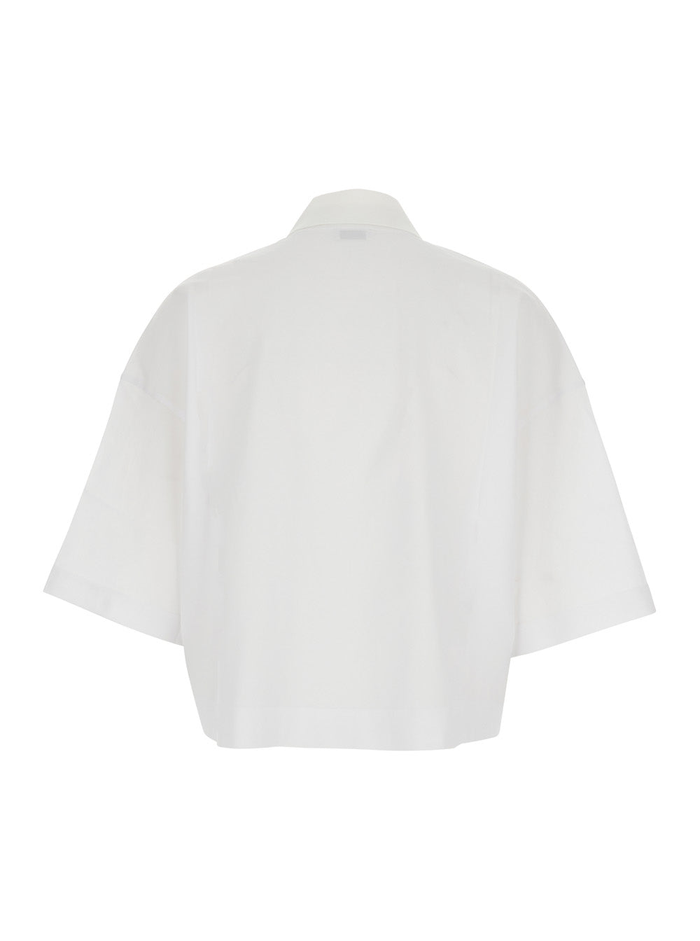 Brunello Cucinelli Women White Polo With Front Logo Patch In Cotton For Women BRUNELLO CUCINELLI