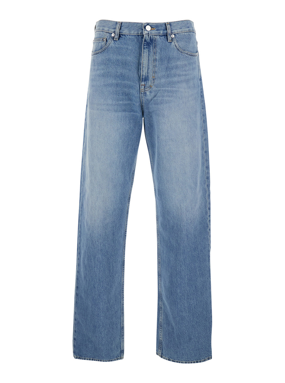 Gucci Men Light Blue Jeans With Bleach Effect In Denim For Men GUCCI