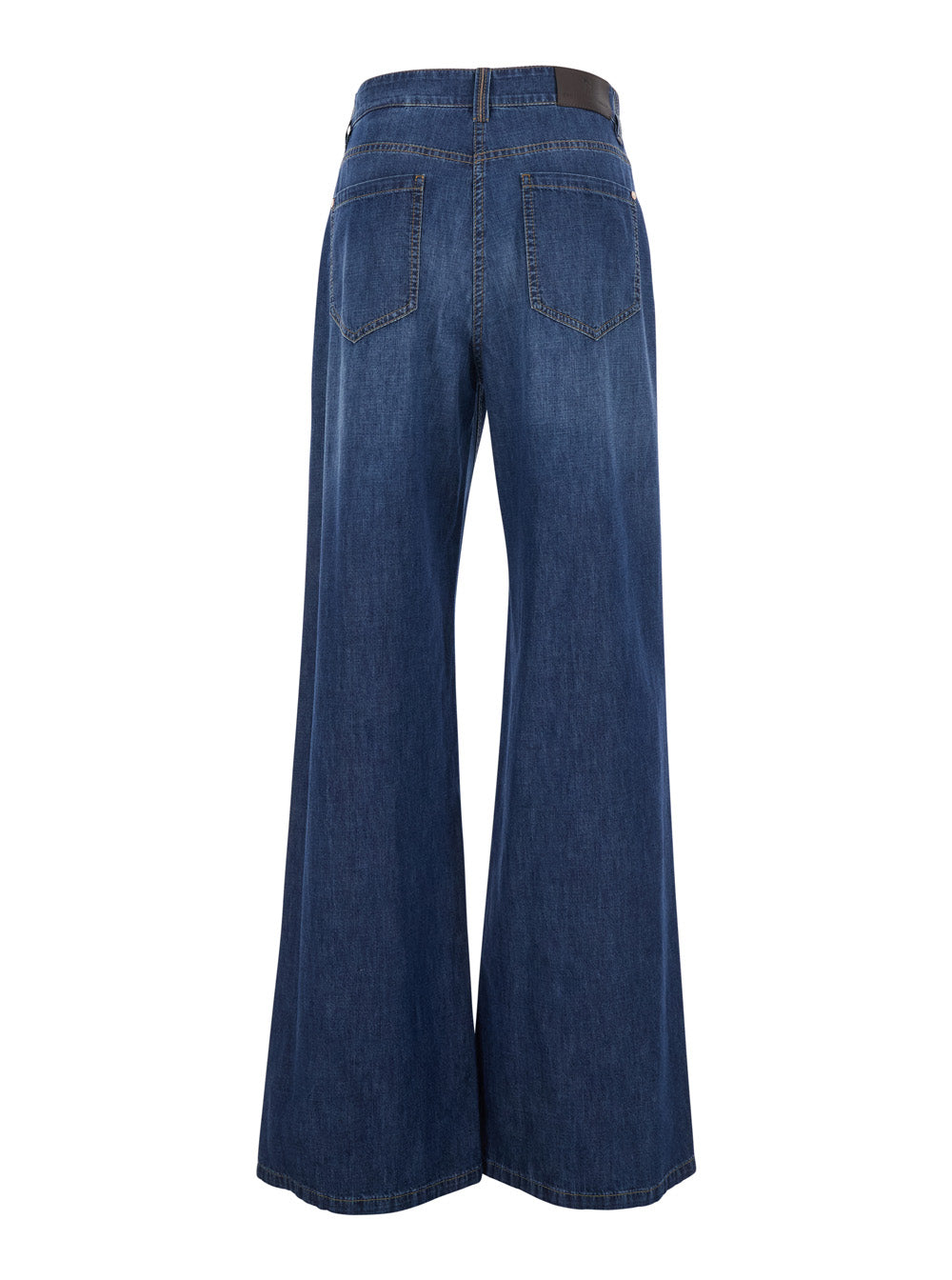 Brunello Cucinelli Women Blue Five-Pocket Design Jeans With Faded Effect In Denim Woman BRUNELLO CUCINELLI