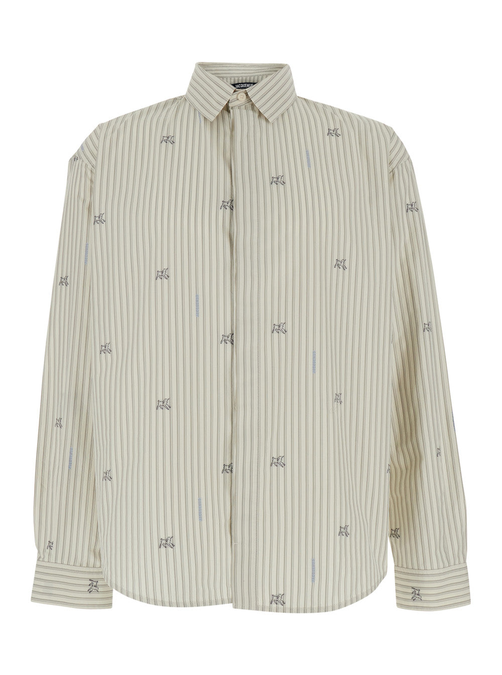 Jacquemus Men 'Simon' Beige Long-Sleeved Shirt With Classic Collar And Long Sleeves In Cotton For Men JACQUEMUS