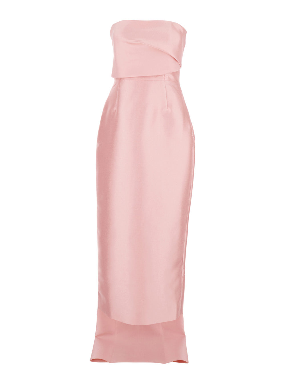 Solace London Women Kiki Midaxi Dress Pink Long Dress With V-Neck And Pleated Details In Polyester Women SOLACE LONDON
