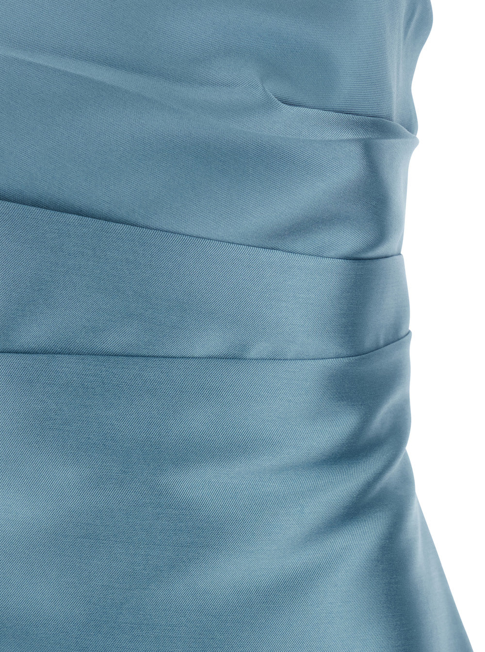 Solace London Women 'Alia' Light Blue Long Dress With Straight Neckline And Flared Design In Tech Fabric Women SOLACE LONDON