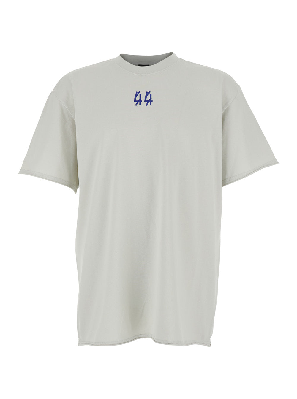 44 Label Group Men White Cotton T-Shirt With Short Sleeves And Logo On Front For Men 44 LABEL GROUP
