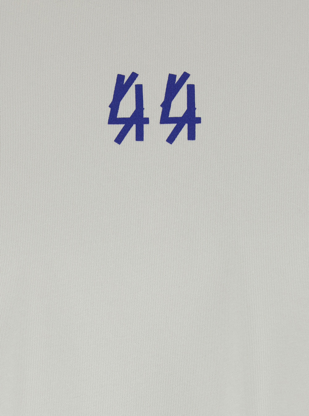 44 Label Group Men White Cotton T-Shirt With Short Sleeves And Logo On Front For Men 44 LABEL GROUP