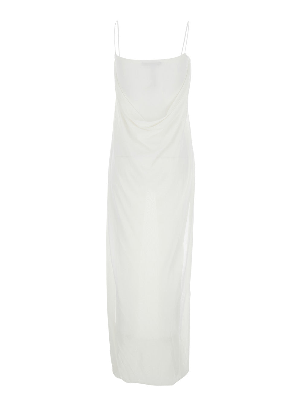 Jacquemus Women White Dress With Straight Neckline In Tech Fabric Woman JACQUEMUS