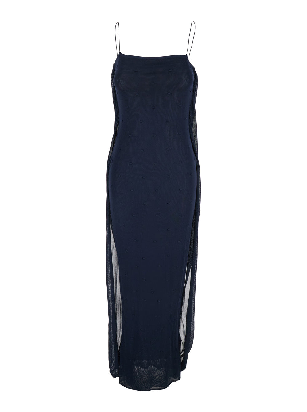 Jacquemus Women Blue Dress With Straight Neckline In Tech Fabric For Women JACQUEMUS