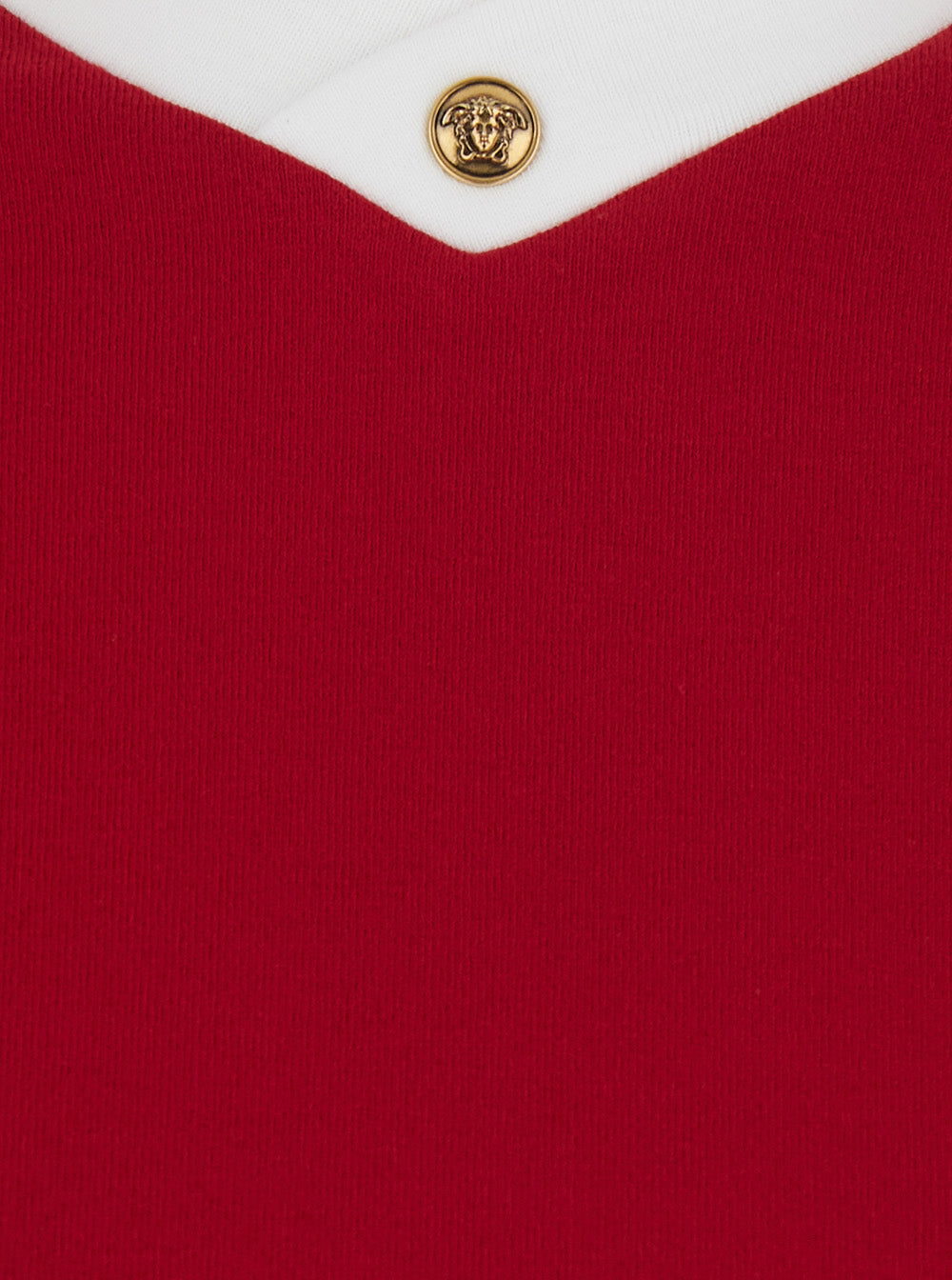 Versace Women Tshirt - Red - Logo Print T-Shirt On The Front - Cotton - Men VERSACE