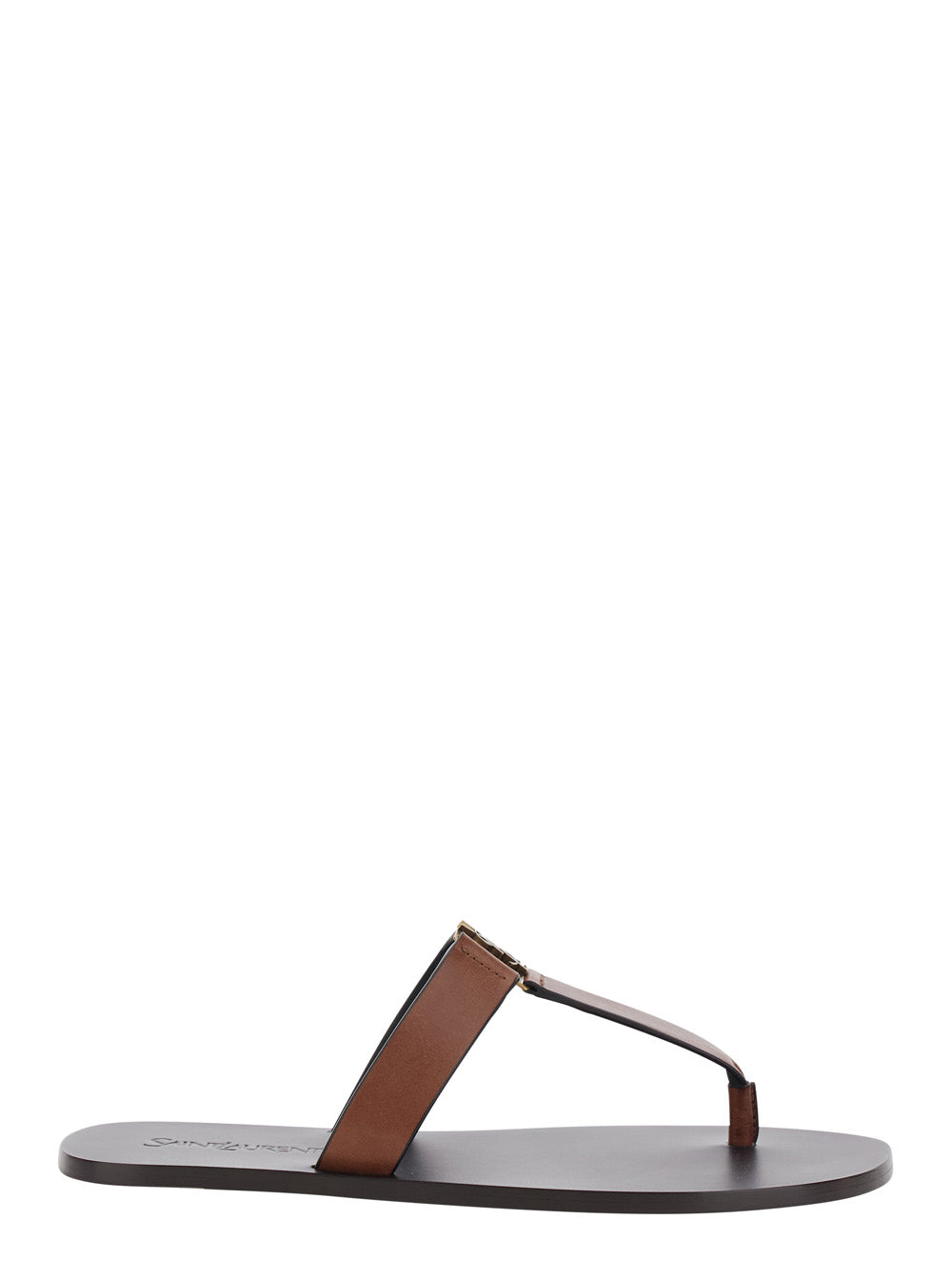 Saint Laurent Women Brown Sandals 'Babylone' With Crossed Straps In Leather For Women SAINT LAURENT