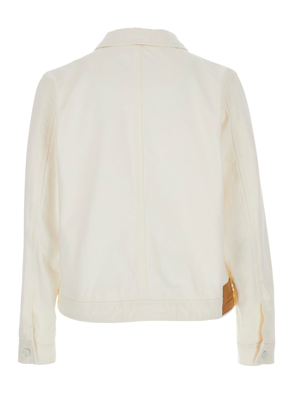 Ami Paris Men White Jacket With Classic Collar And Tone-On-Tone Adc Embroidery On The Front In Fabric For Men AMI PARIS