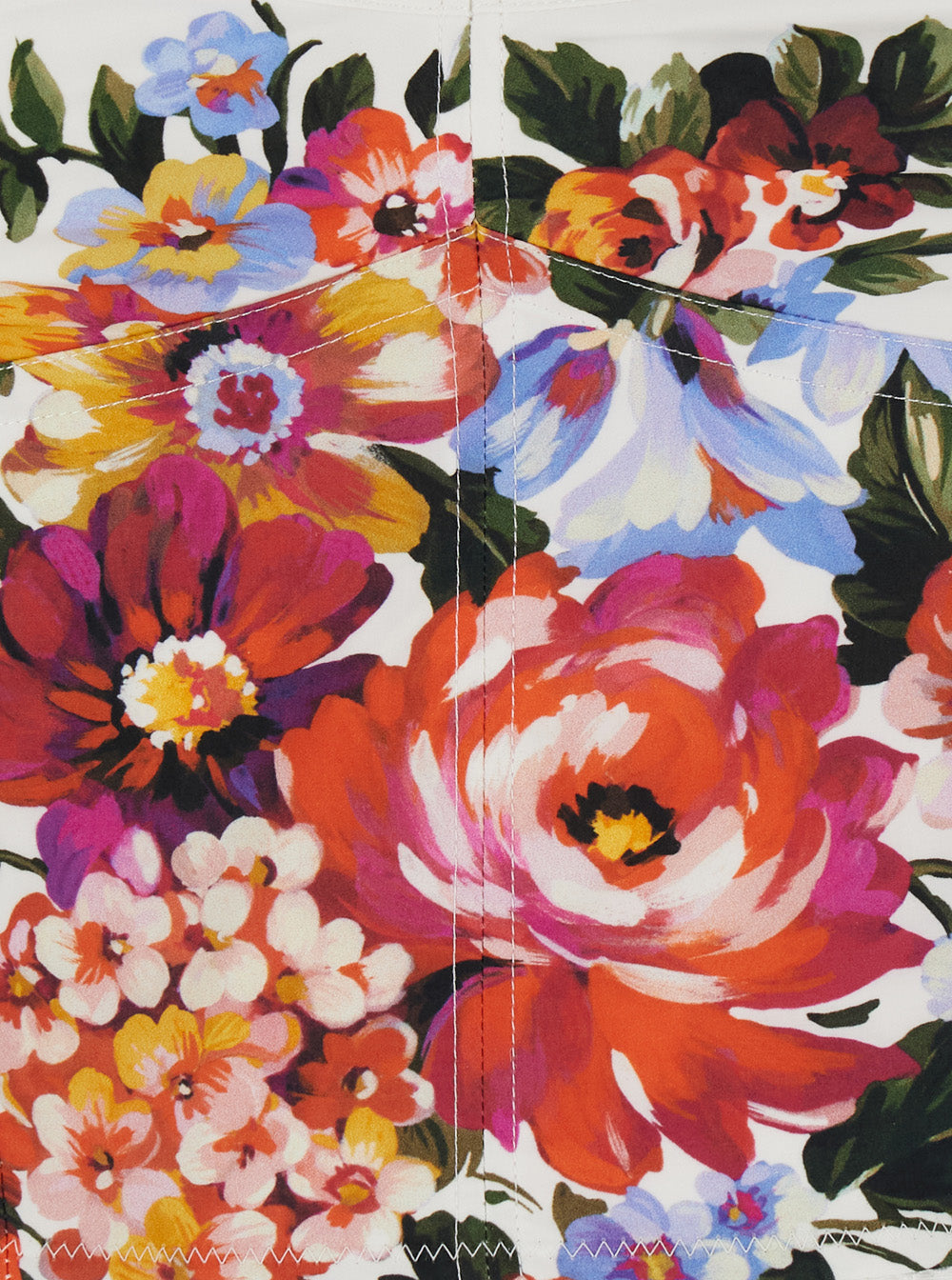 Dolce & Gabbana Women Multicolor Floral Print V-Neck Bustier Top In Cotton For Women DOLCE & GABBANA