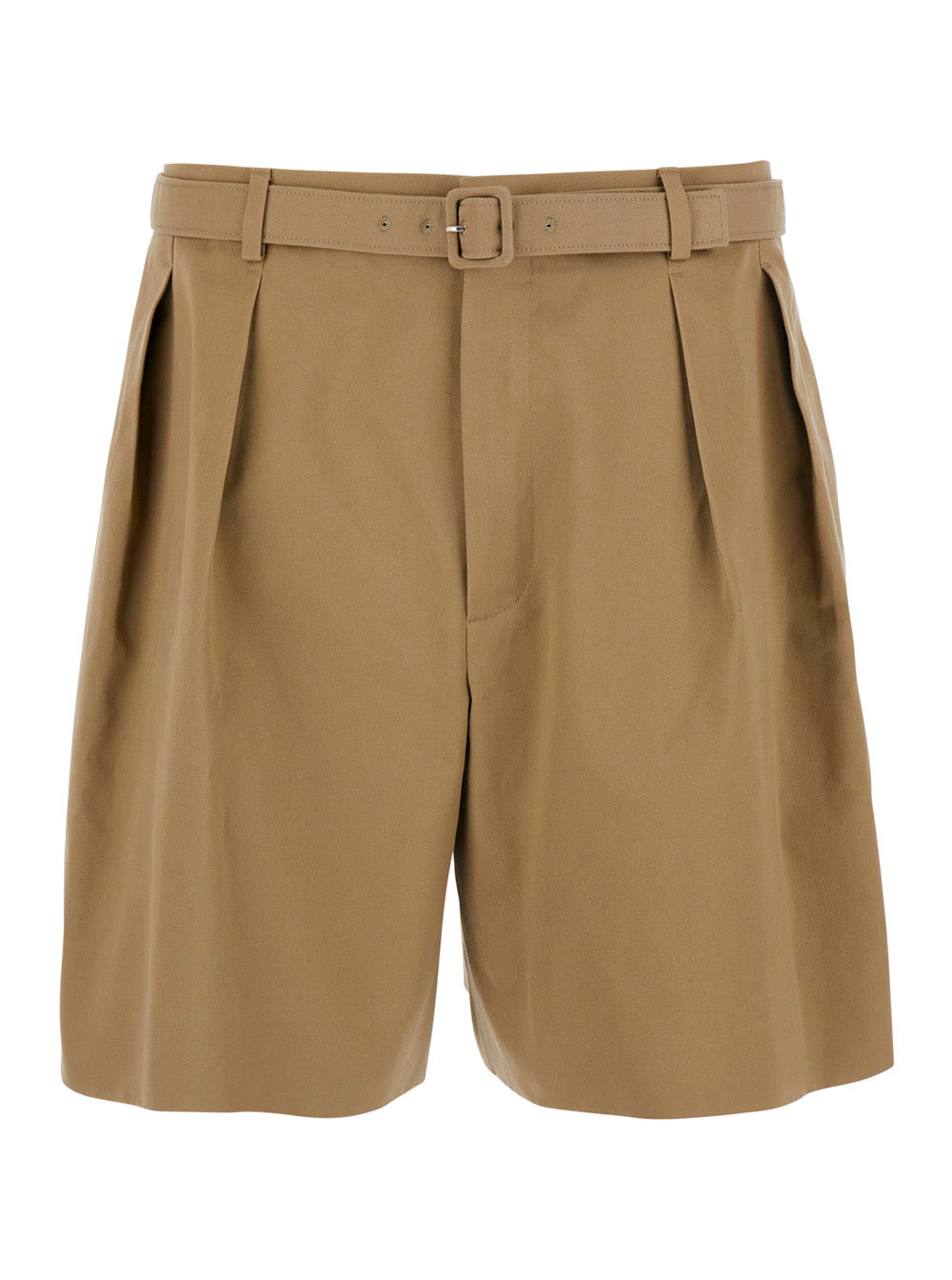 Saint Laurent Men Beige 'Cotton' Trousers With Side Pockets And High Waist For Men SAINT LAURENT