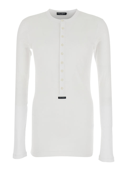 Dolce & Gabbana Men Serafino A Coste Manica Lunga DOLCE & GABBANA