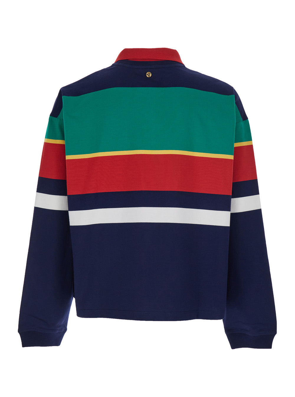 Versace Men 'Strips' Multicolored Sweatshirt With Classic Collar Long Sleeves In Cotton Men VERSACE