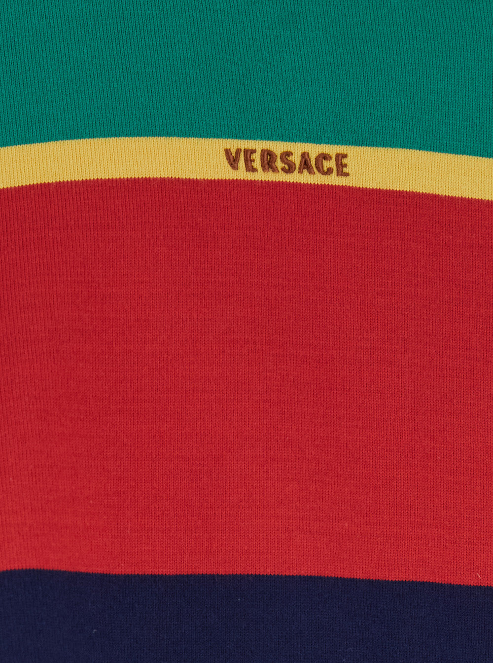 Versace Men 'Strips' Multicolored Sweatshirt With Classic Collar Long Sleeves In Cotton Men VERSACE